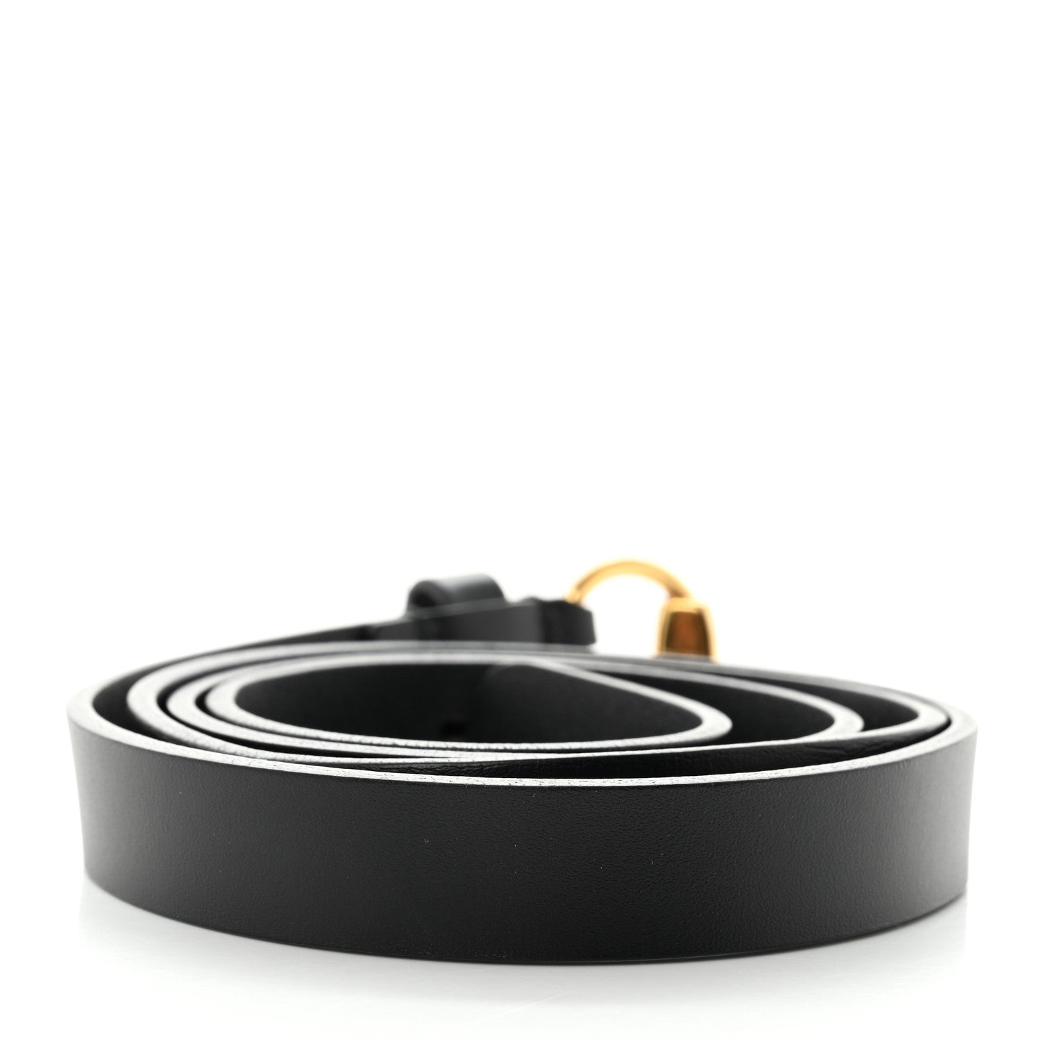 Gucci Calfskin Horsebit Buckle Belt 95 38 Black 2 of 7