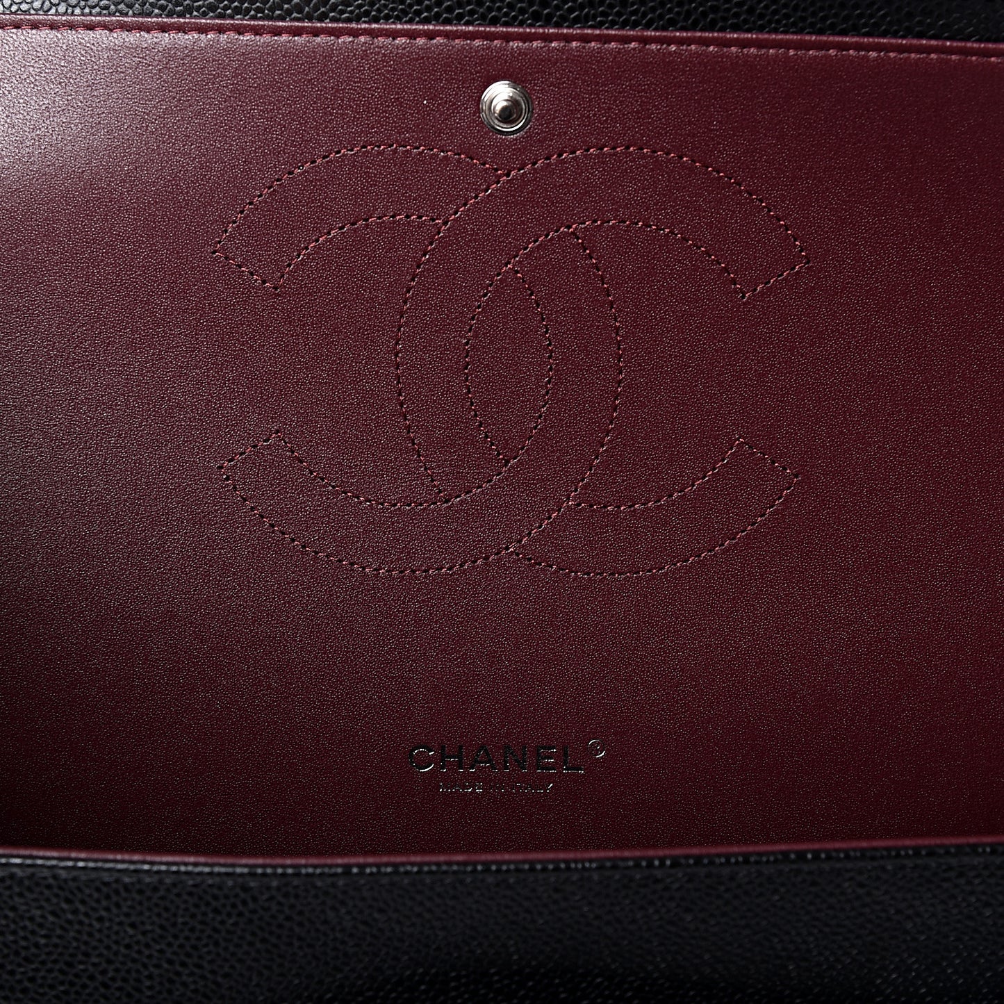 Caviar Quilted Maxi Double Flap Black