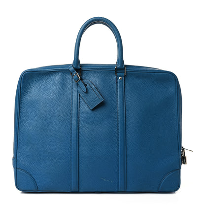 Louis Vuitton Taurillon Porte-Documents Voyage Bleu Canard 1 of 10