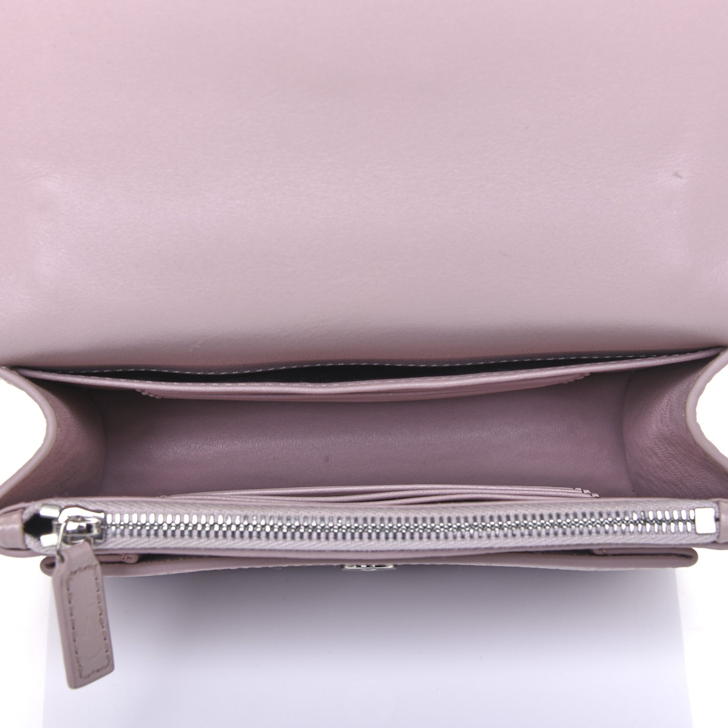 Calfskin Crocodile Embossed Small Monogram Sunset Soft Nude