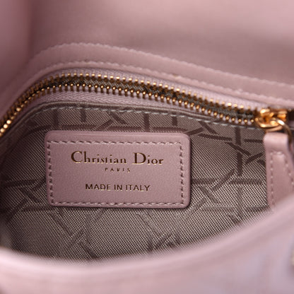 Christian Dior Metallic Lambskin Cannage Mini Lady Dior Lotus 6 of 10
