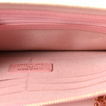Chanel Iridescent Caviar Quilted Classic Pouch With Handle Rose Pink 5 of 8