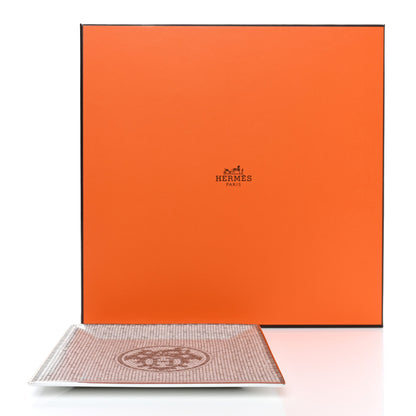 Hermes Porcelain Mosaique Au 24 Platinum Square Plate N°3 5 of 5