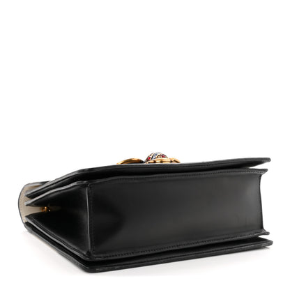 Gucci Calfskin Sylvie Web Small Queen Margaret Top Handle Bag Black White 4 of 10