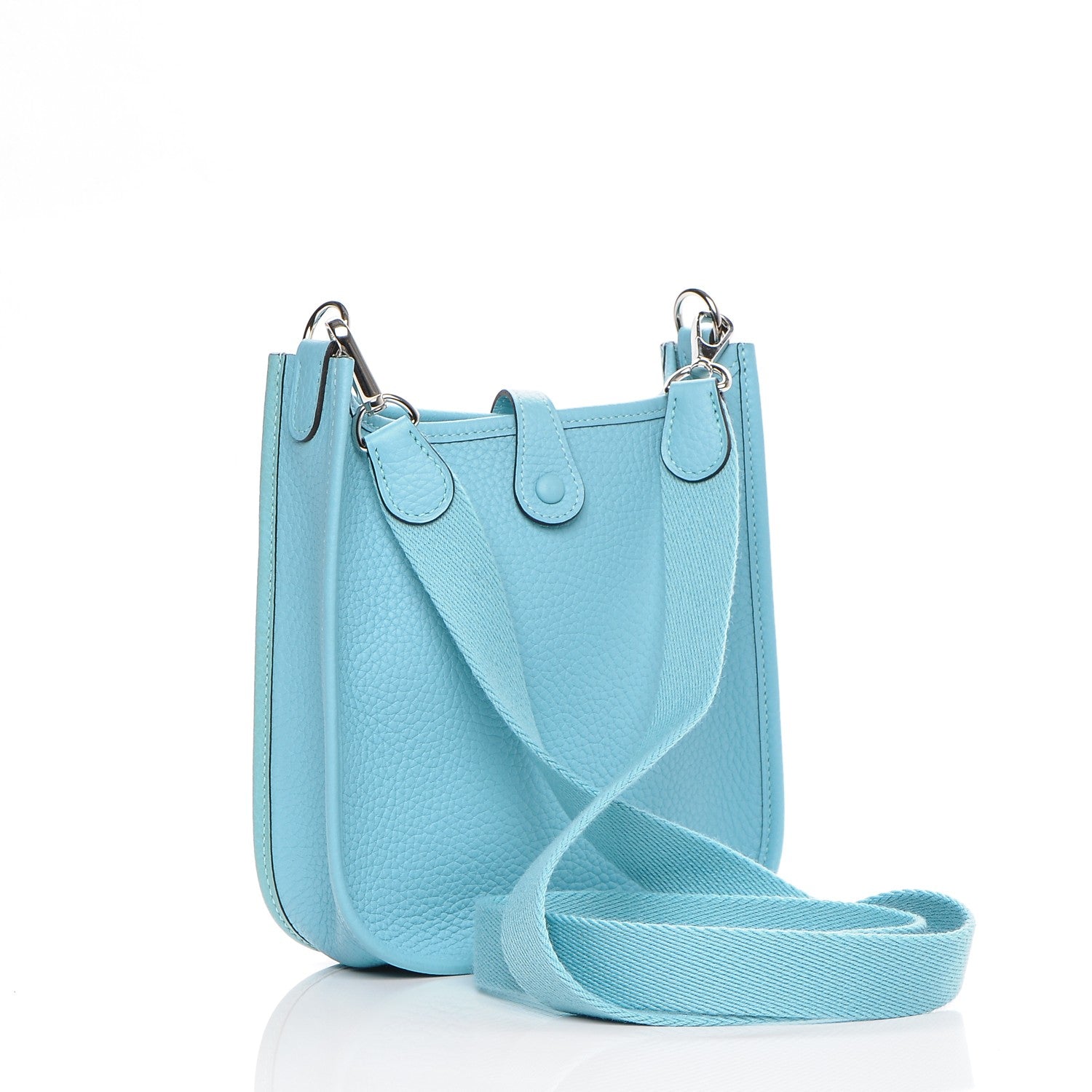 Hermes Taurillon Clemence Evelyne TPM Bleu Atoll 3 of 13