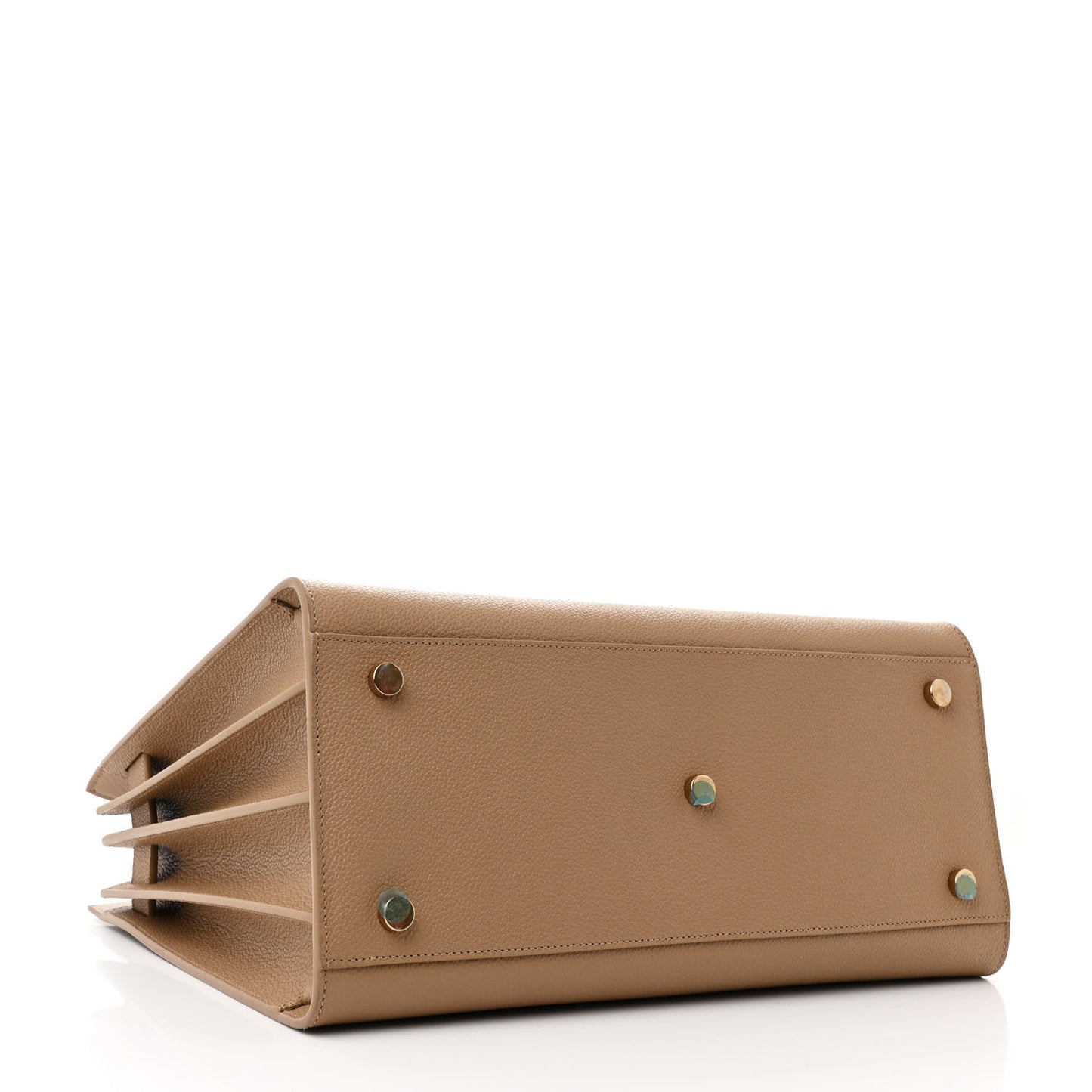 Grained Calfskin Small Sac De Jour Deep Beige