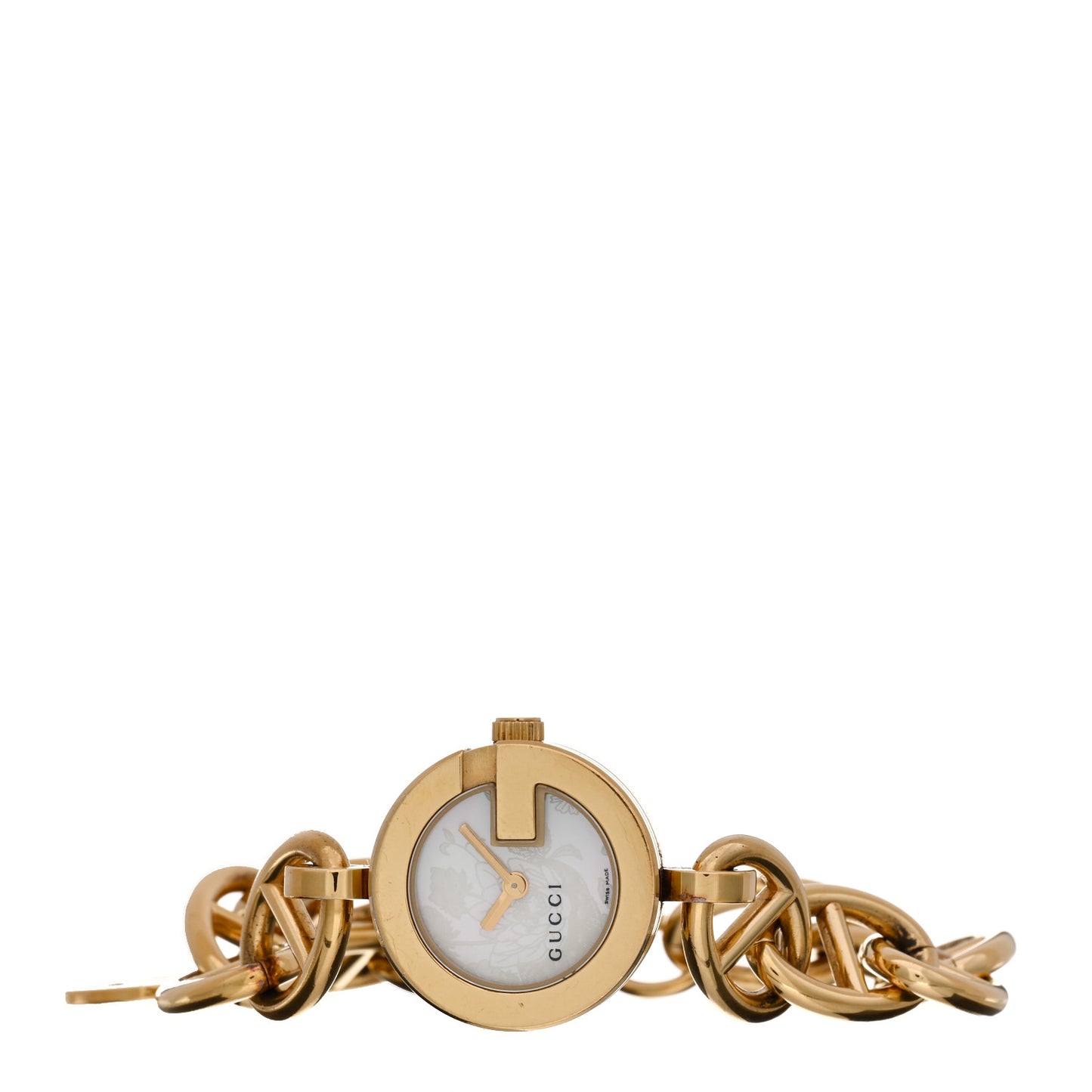 Stainless Steel 22mm G Charms Quartz Watch Gold