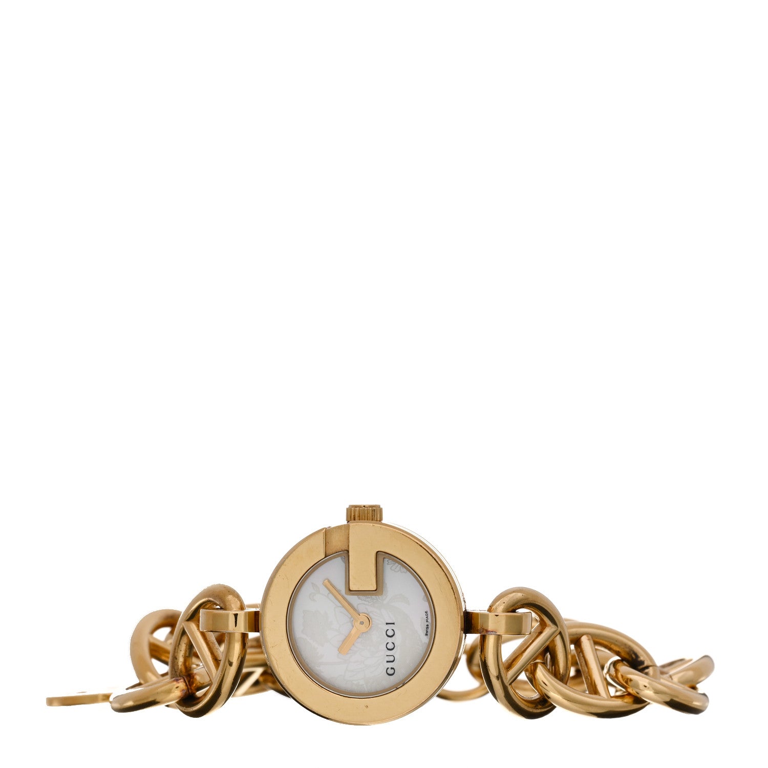 Gucci Stainless Steel 22mm G Charms Quartz Watch Gold 2 of 4