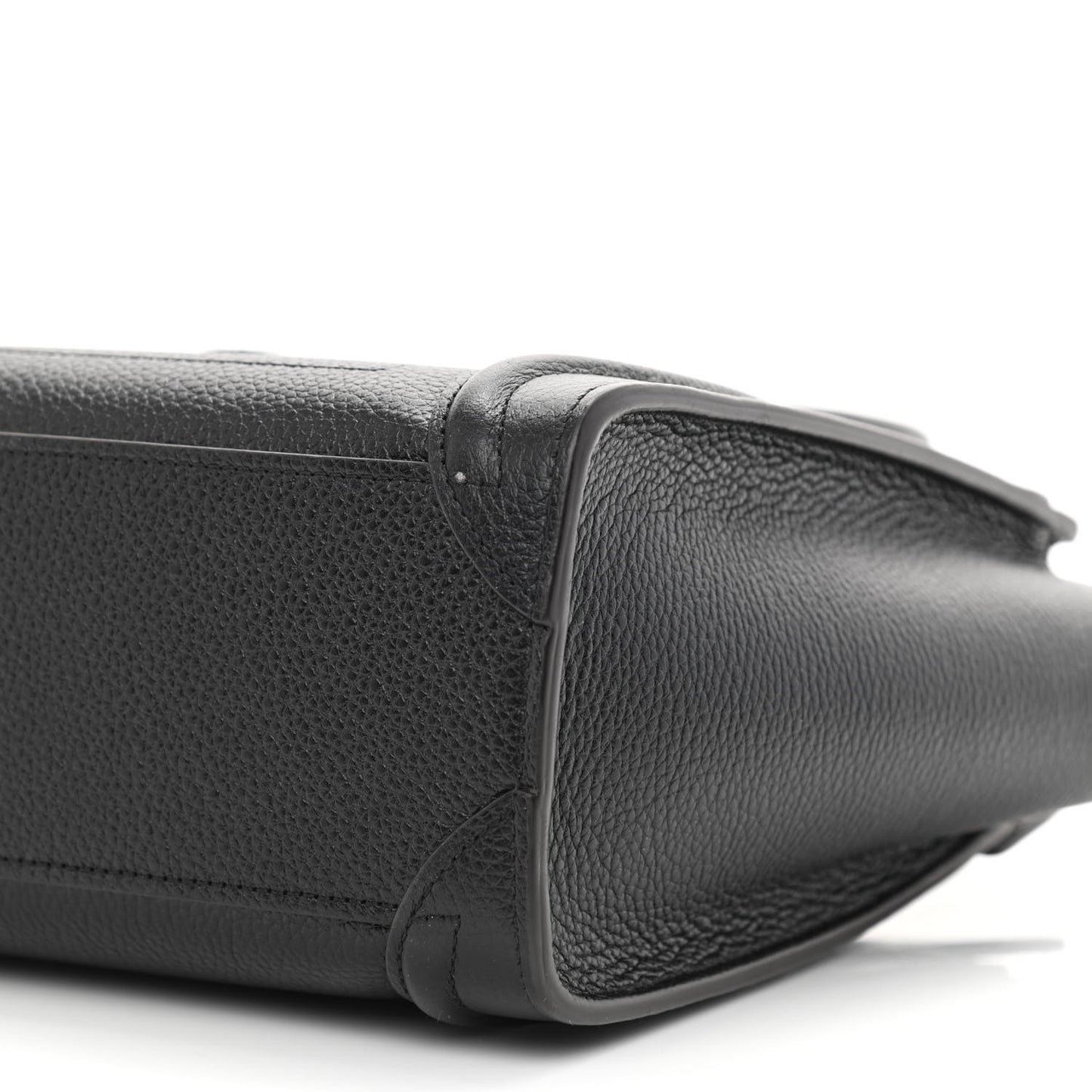 Drummed Calfskin Nano Luggage Black