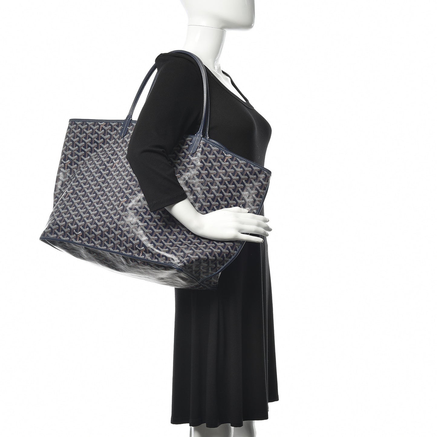 Goyardine Reversible Anjou GM Navy