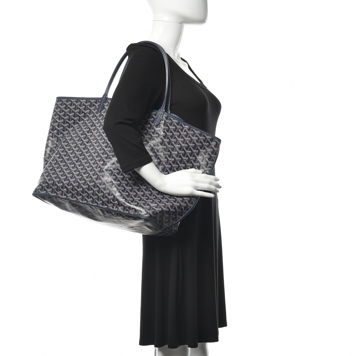 Goyard Goyardine Reversible Anjou GM Navy 3 of 14