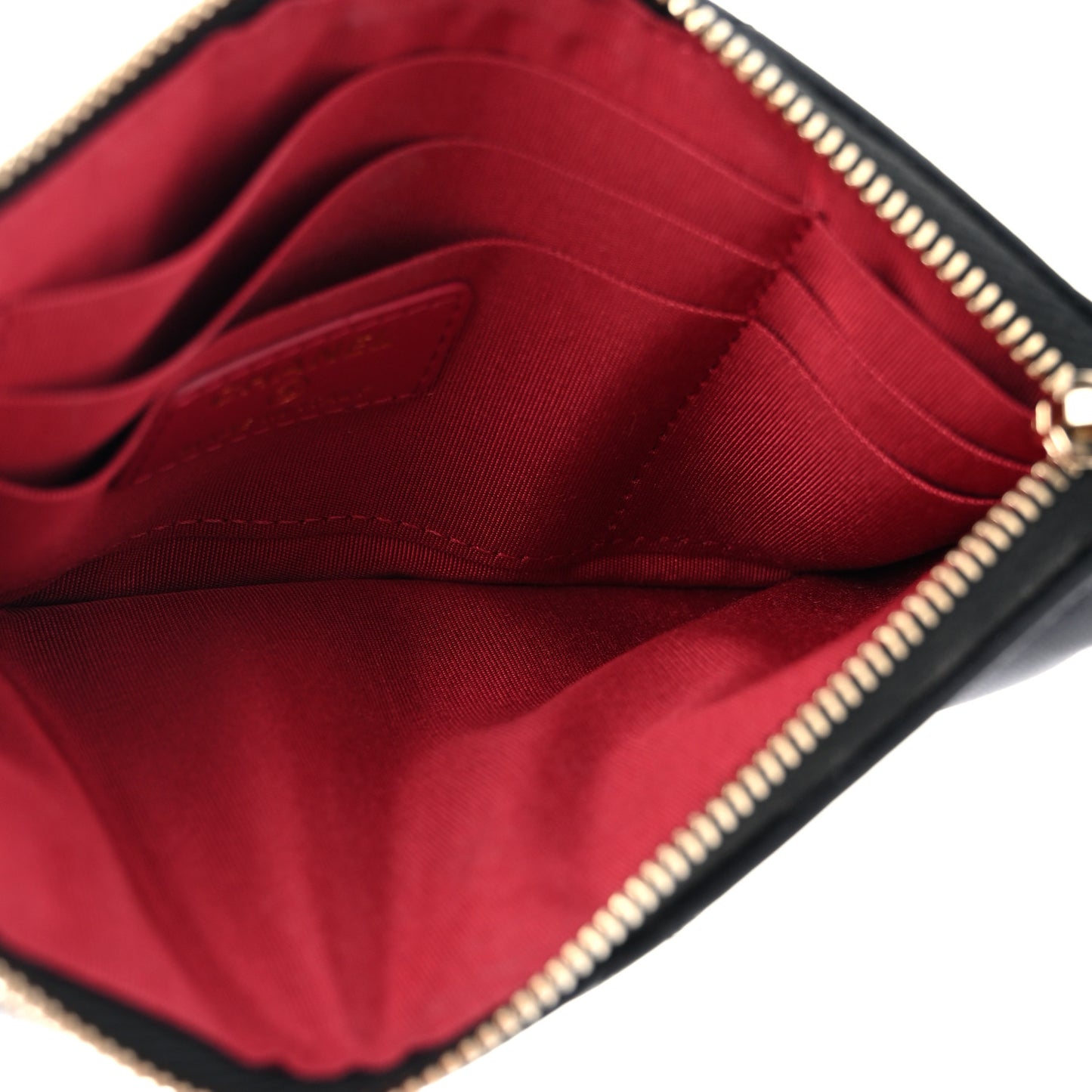 Goatskin Quilted Chanel 19 Phone and Card Holder Black
