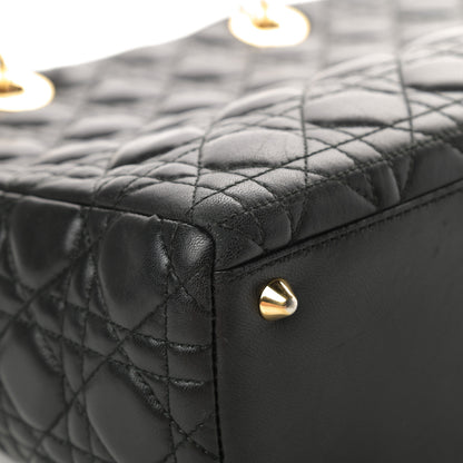 Christian Dior Lambskin Cannage Large Lady Dior Black 12 of 16