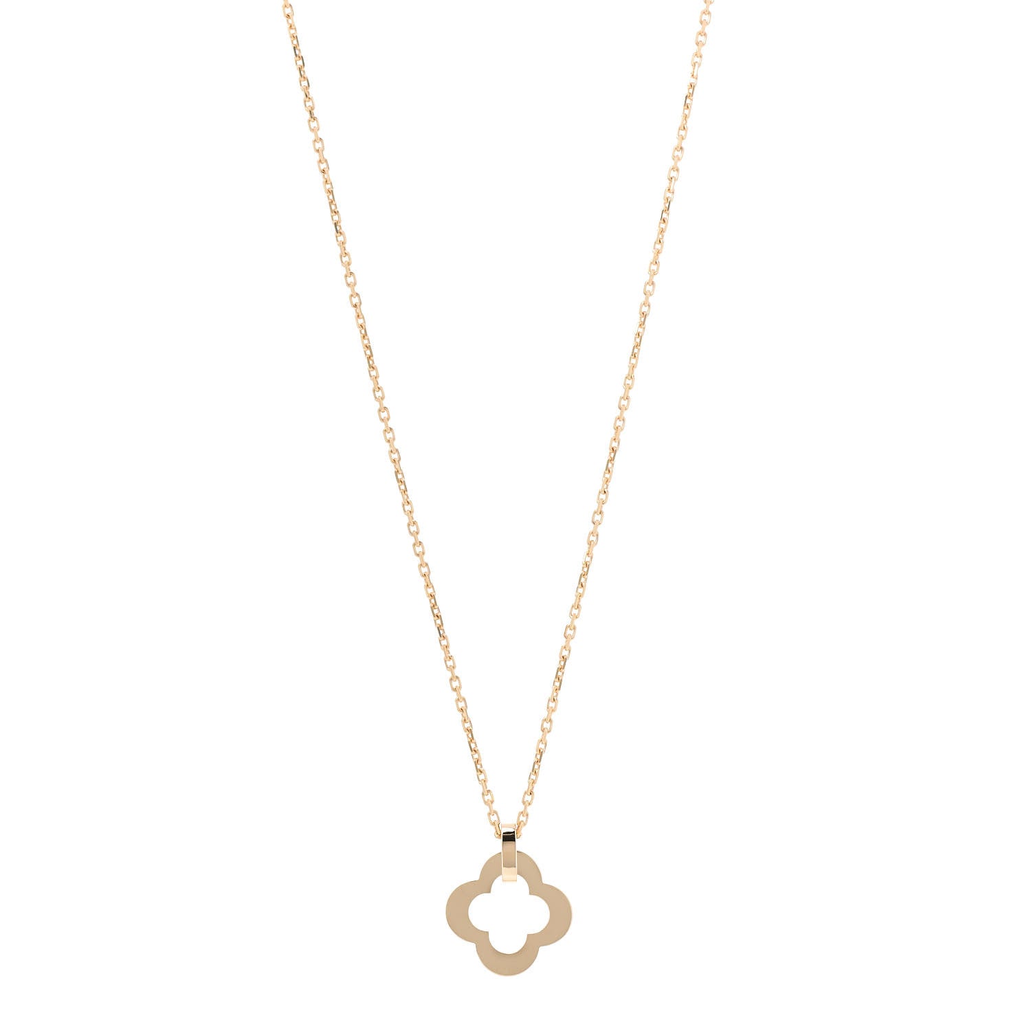 Van Cleef & Arpels 18K Yellow Gold Byzantine Alhambra Pendant Necklace 1 of 5