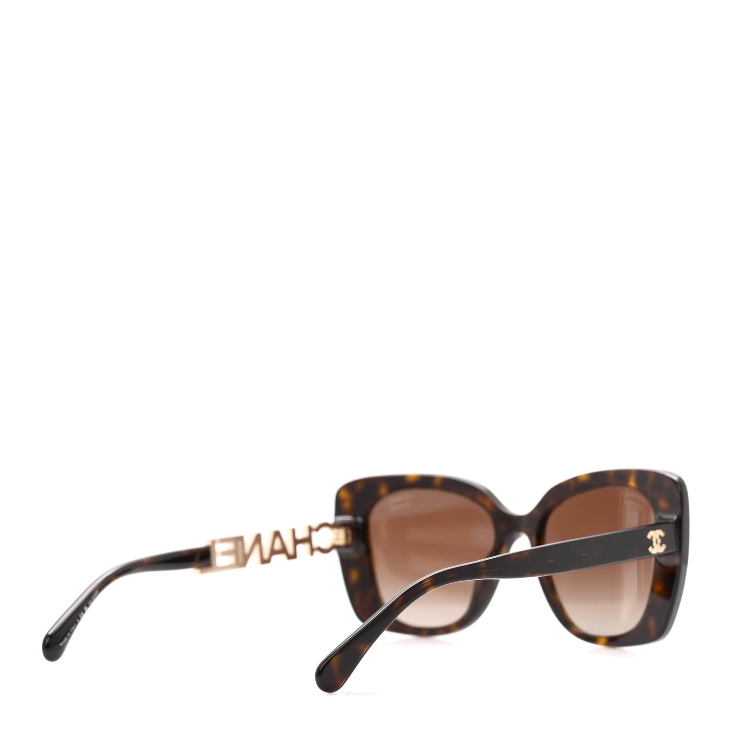 Chanel Acetate Strass Square Sunglasses 5422-B Tortoise 4 of 8