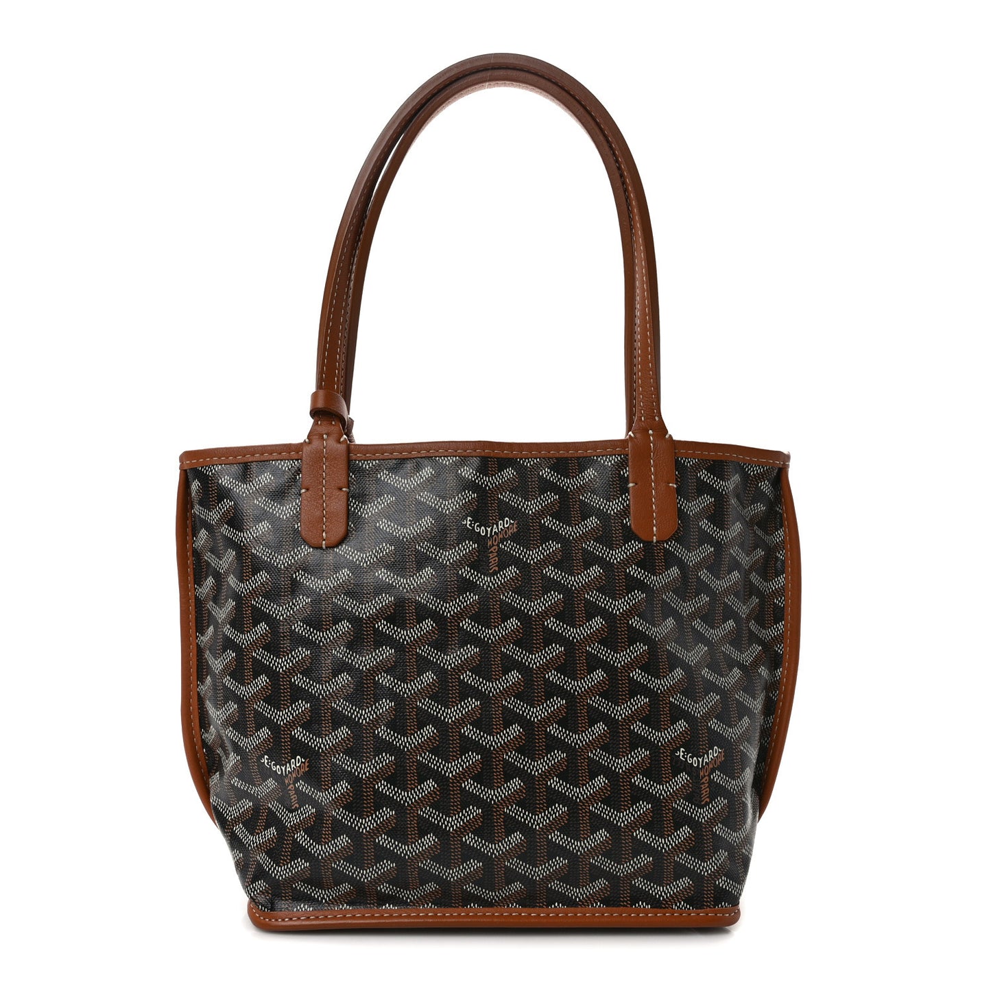 Goyardine Reversible Mini Anjou Black Gold