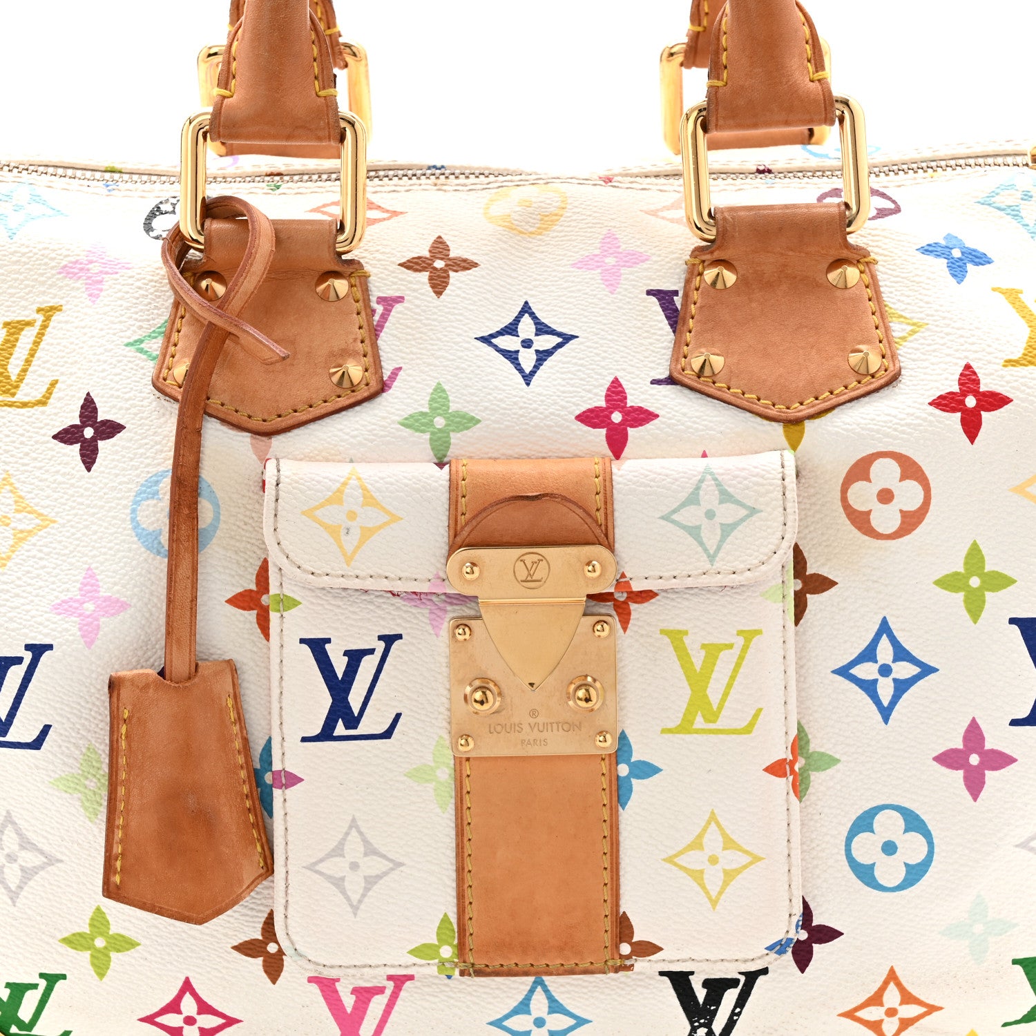 Louis Vuitton Monogram Multicolor Speedy 30 White 6 of 9