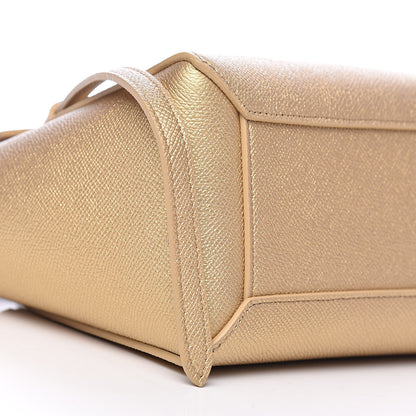 Celine Laminated Calfskin Nano Belt Bag Gold 7 of 9