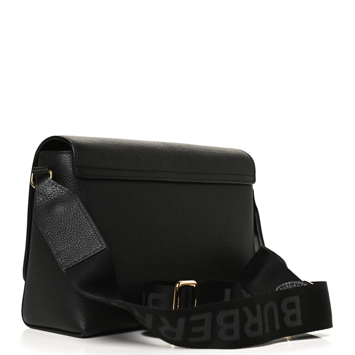 Grainy Calfskin Vintage Check Note Crossbody Bag Black