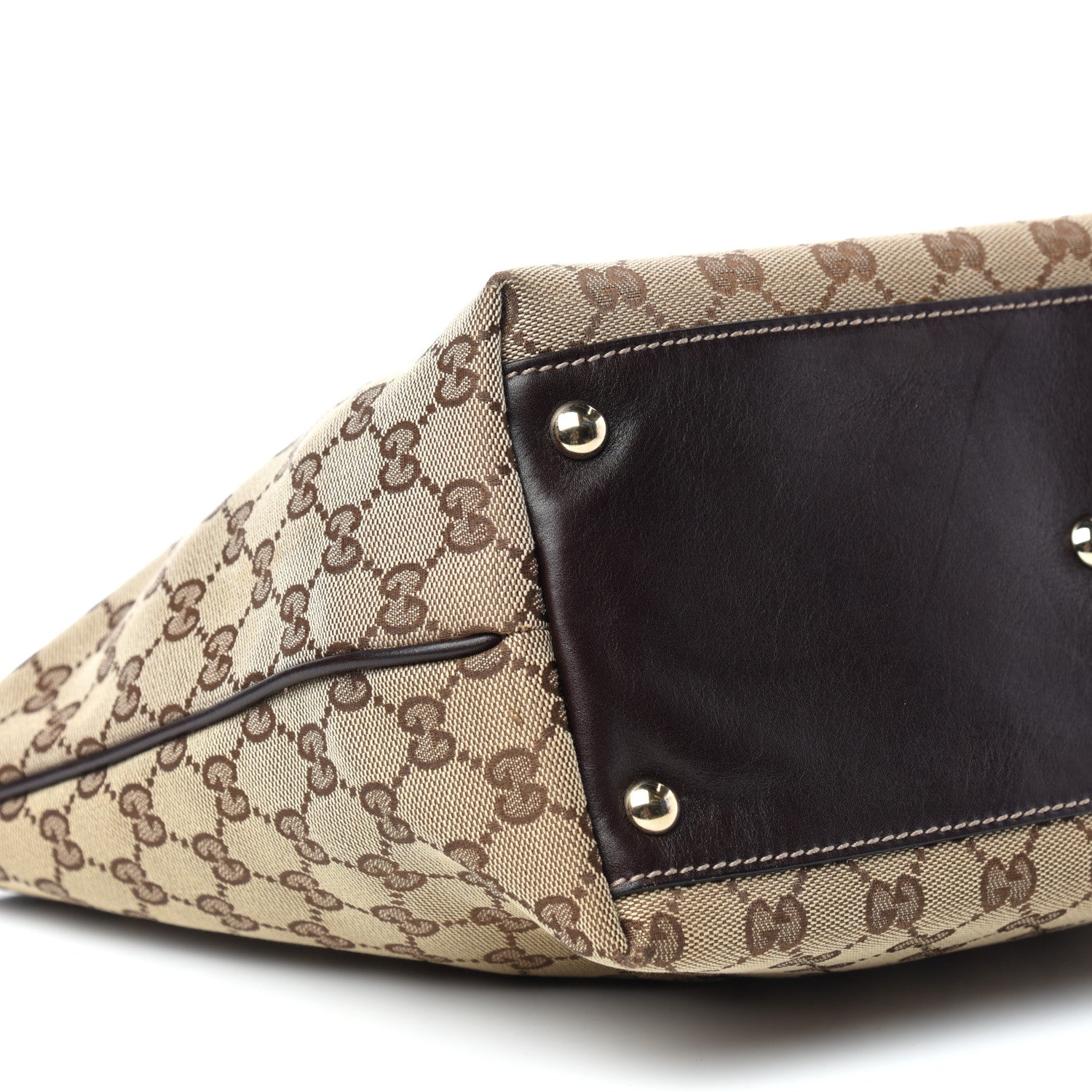 Gucci Monogram Medium New Britt Tote Brown 8 of 10