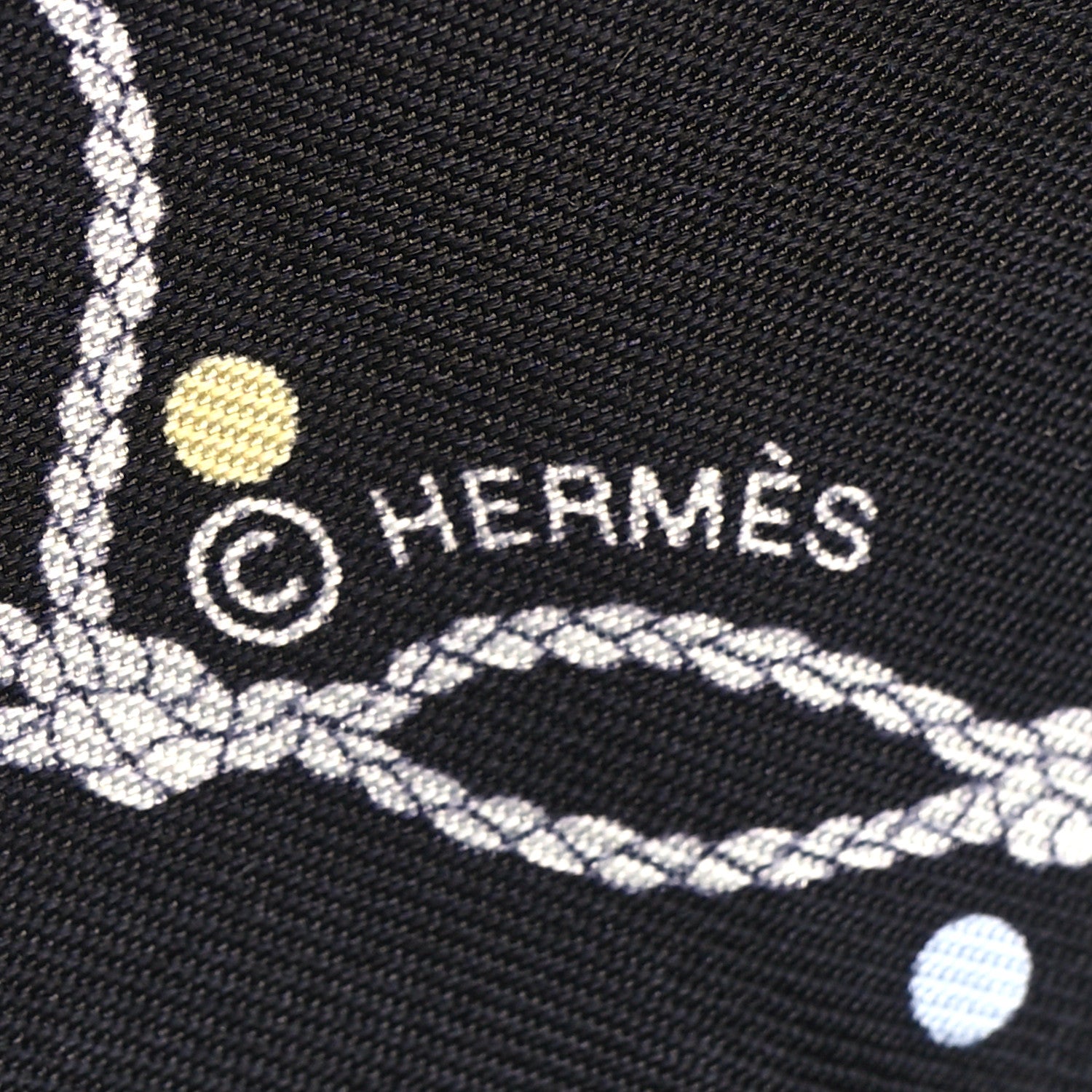 Hermes Silk Les Cles A Pois Twilly Black Beige Rose Multicolor 4 of 4
