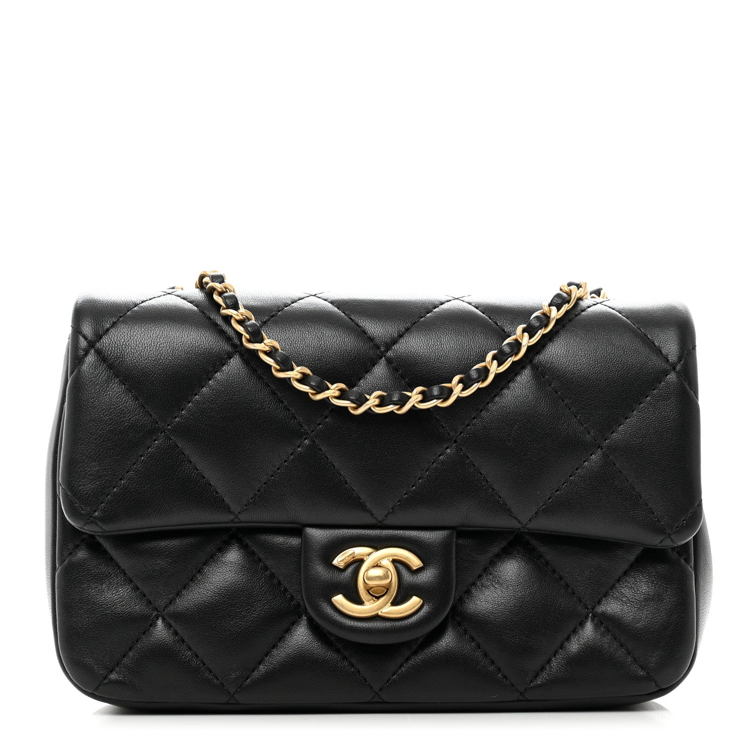 Chanel Lambskin Quilted Mini Heart Charms Flap Black 1 of 10