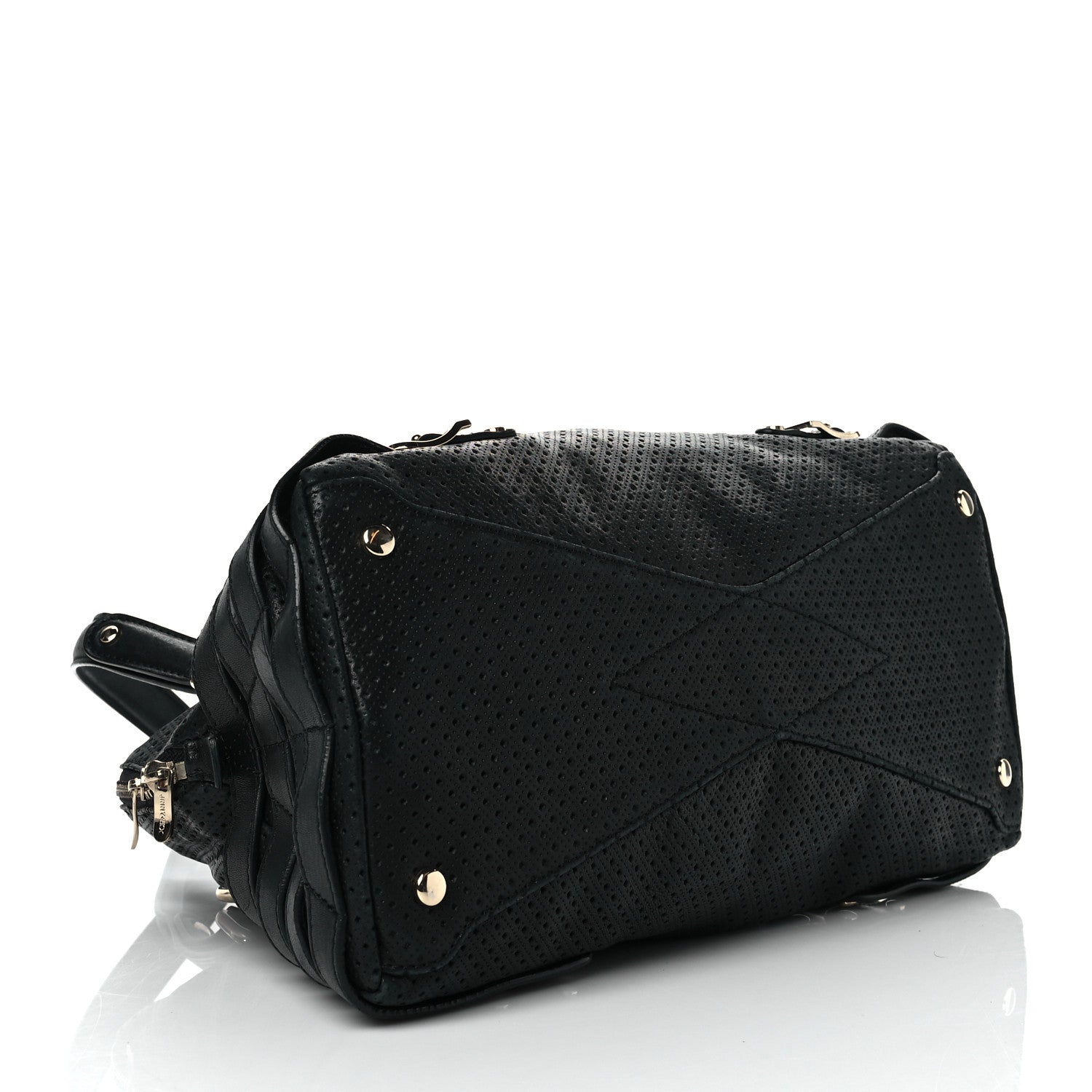 Jimmy Choo Calfskin Perforated Blythe L Tote Black 3 of 8
