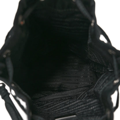Prada Nylon Vela Drawstring Wristlet Pouch Black 5 of 8