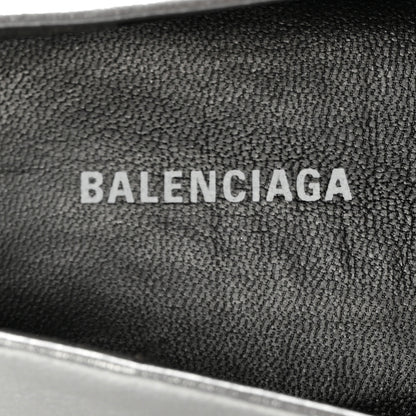 Balenciaga Metallic Calfskin BB Knife Pointy Toe Ballerina Flats 35.5 Silver Hardware 8 of 16