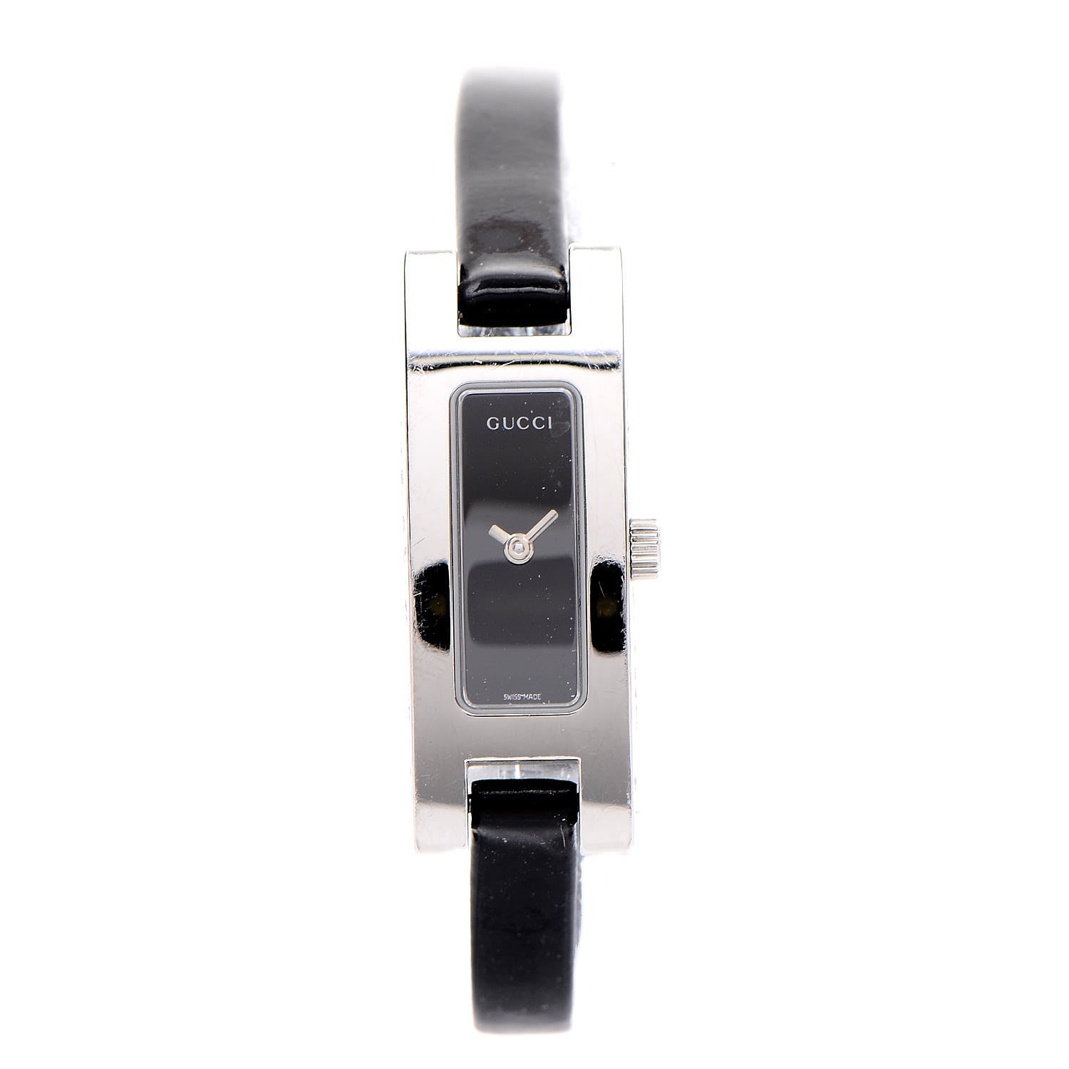 Gucci Stainless Steel Calfskin 12mm 3900L Quartz Watch Black 1 of 5