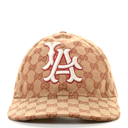 Gucci X MLB Monogram LA Dodgers Baseball Hat 57-61 Beige Ruggine 2 of 9