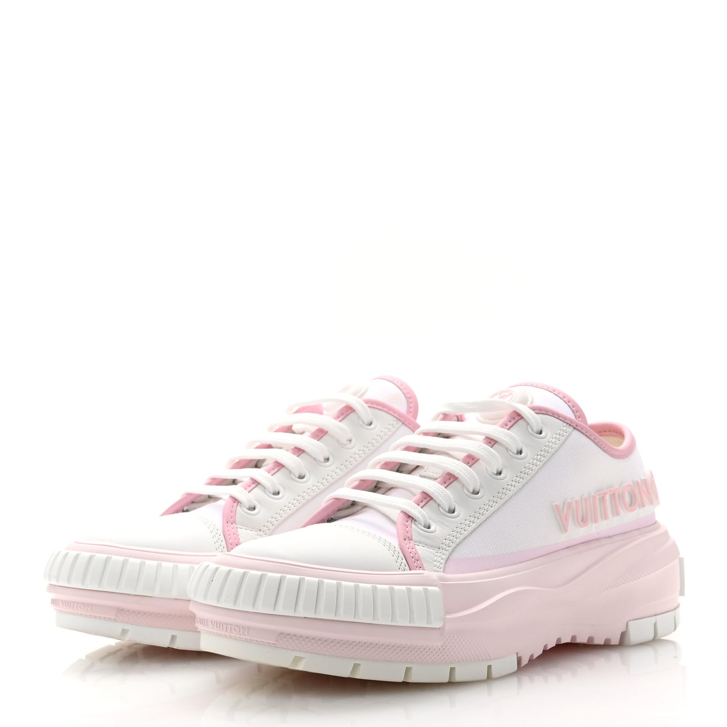 Canvas LV Squad Sneakers 38 White Pink