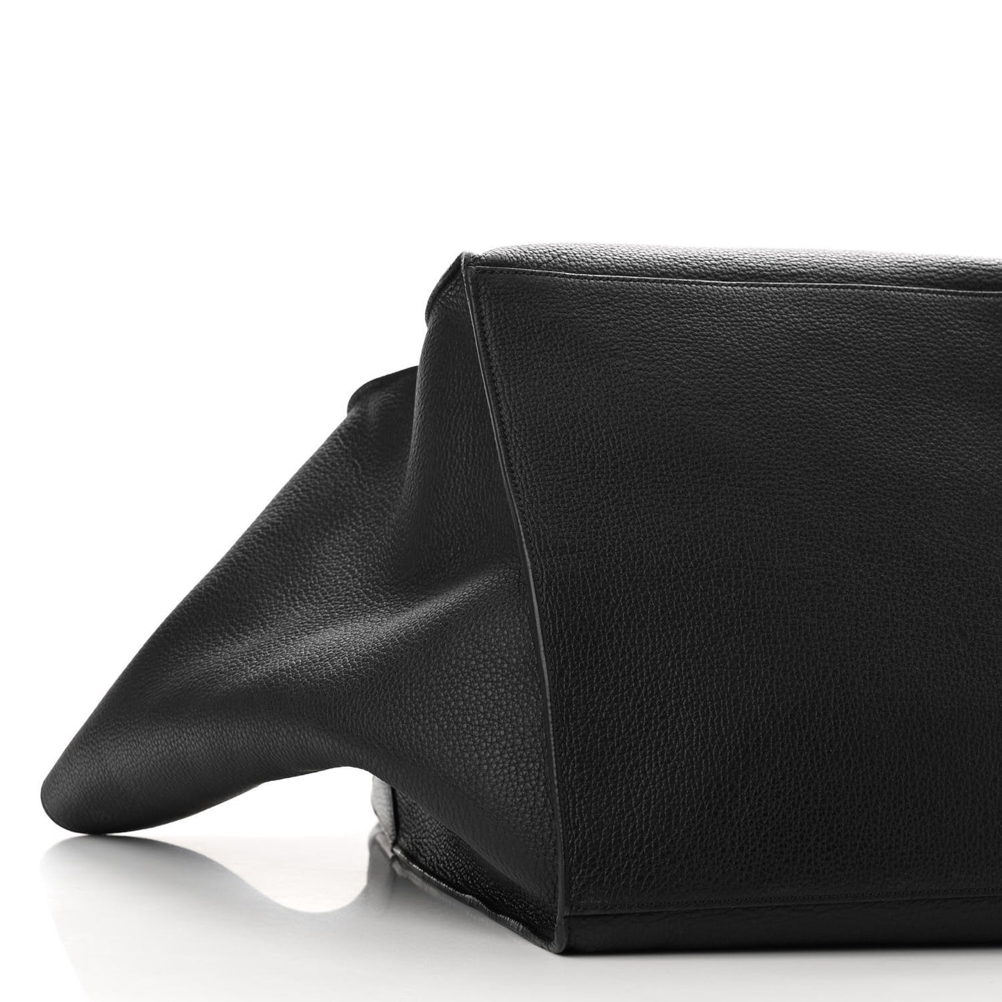 Supple Grained Calfskin Medium Big Bag Black