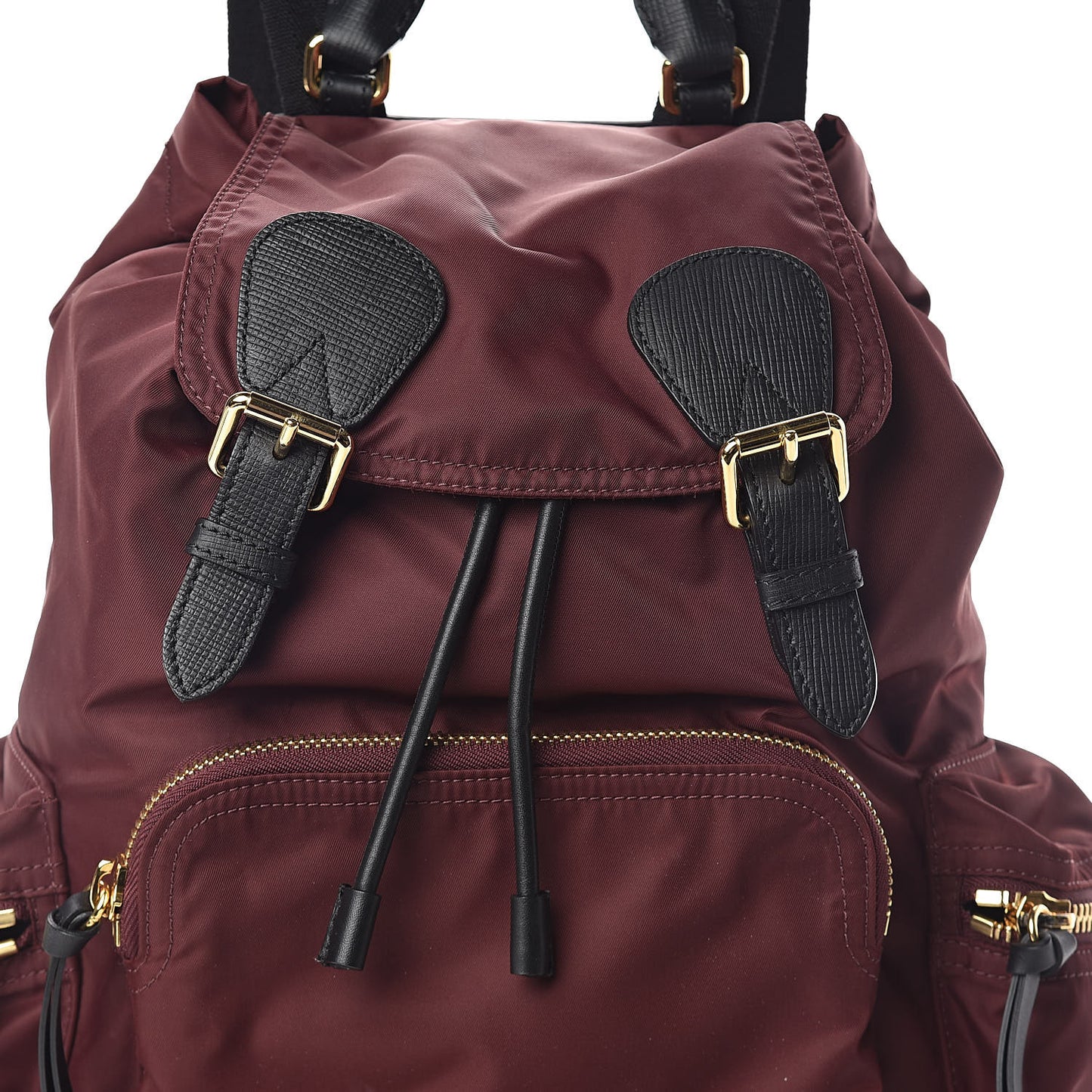 Nylon Medium Rucksack Backpack Burgundy Red