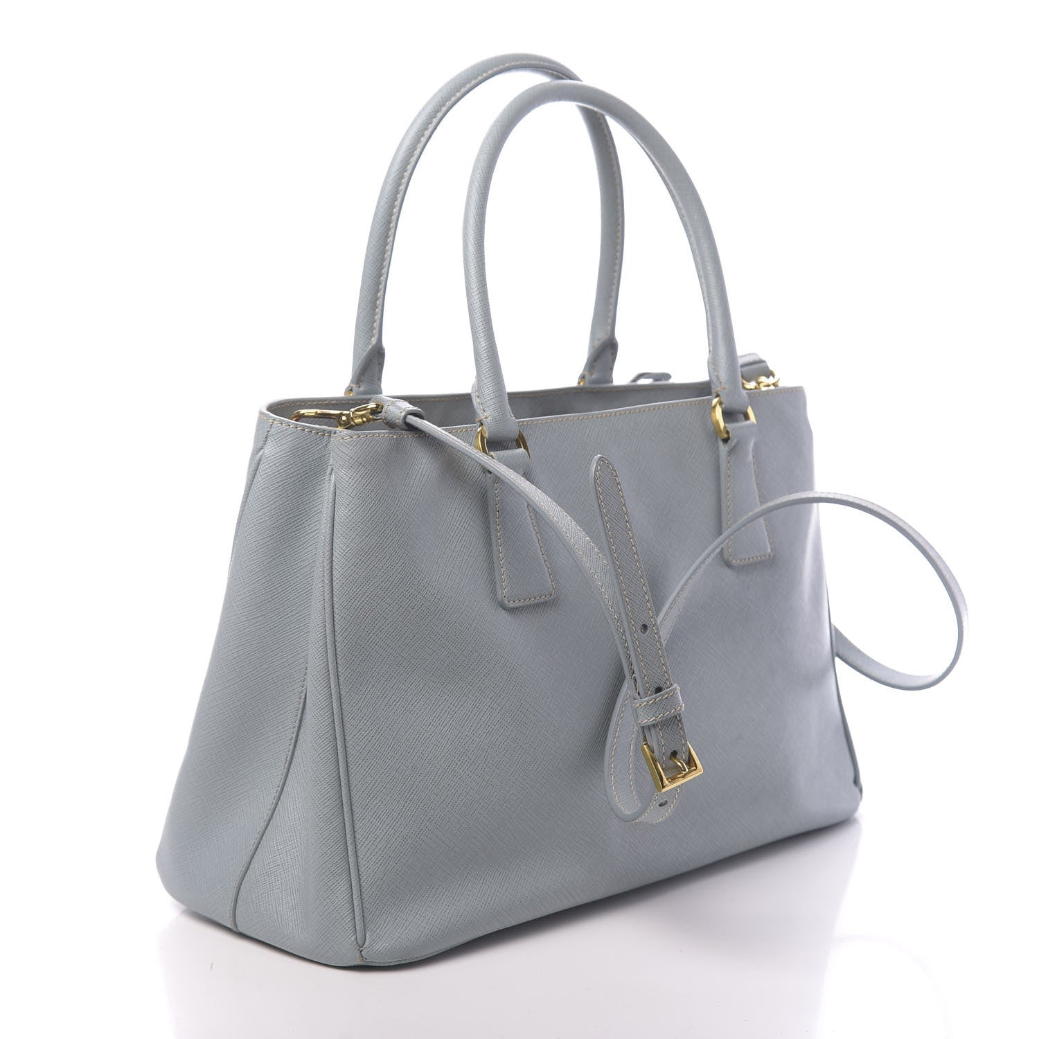 Prada Saffiano Lux Small Tote Lago 3 of 12