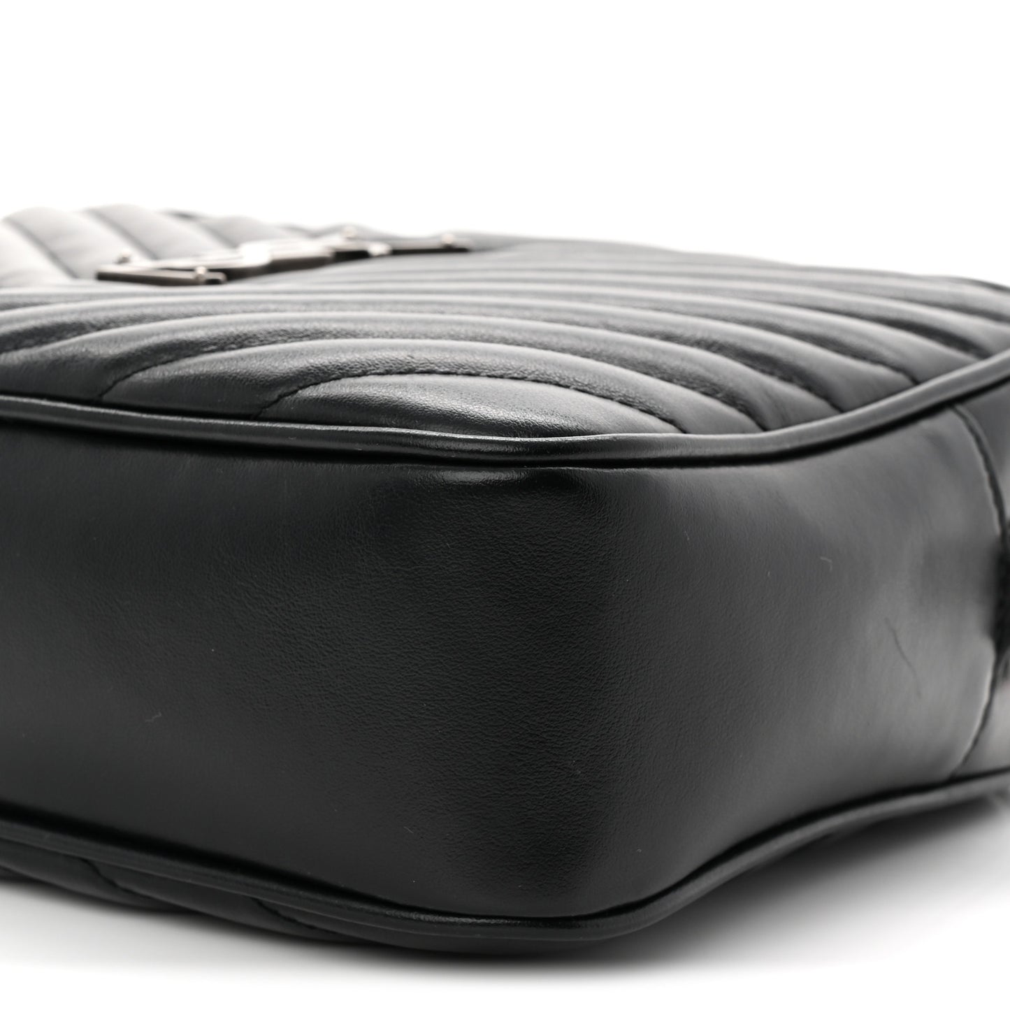 Calfskin Matelasse Monogram Lou Camera Bag Black