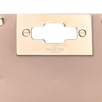 Valentino Garavani Lambskin Rockstud Spike Wallet on Chain Poudre 6 of 11