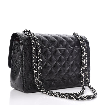 Chanel Caviar Quilted Jumbo Double Flap Black 3 of 11