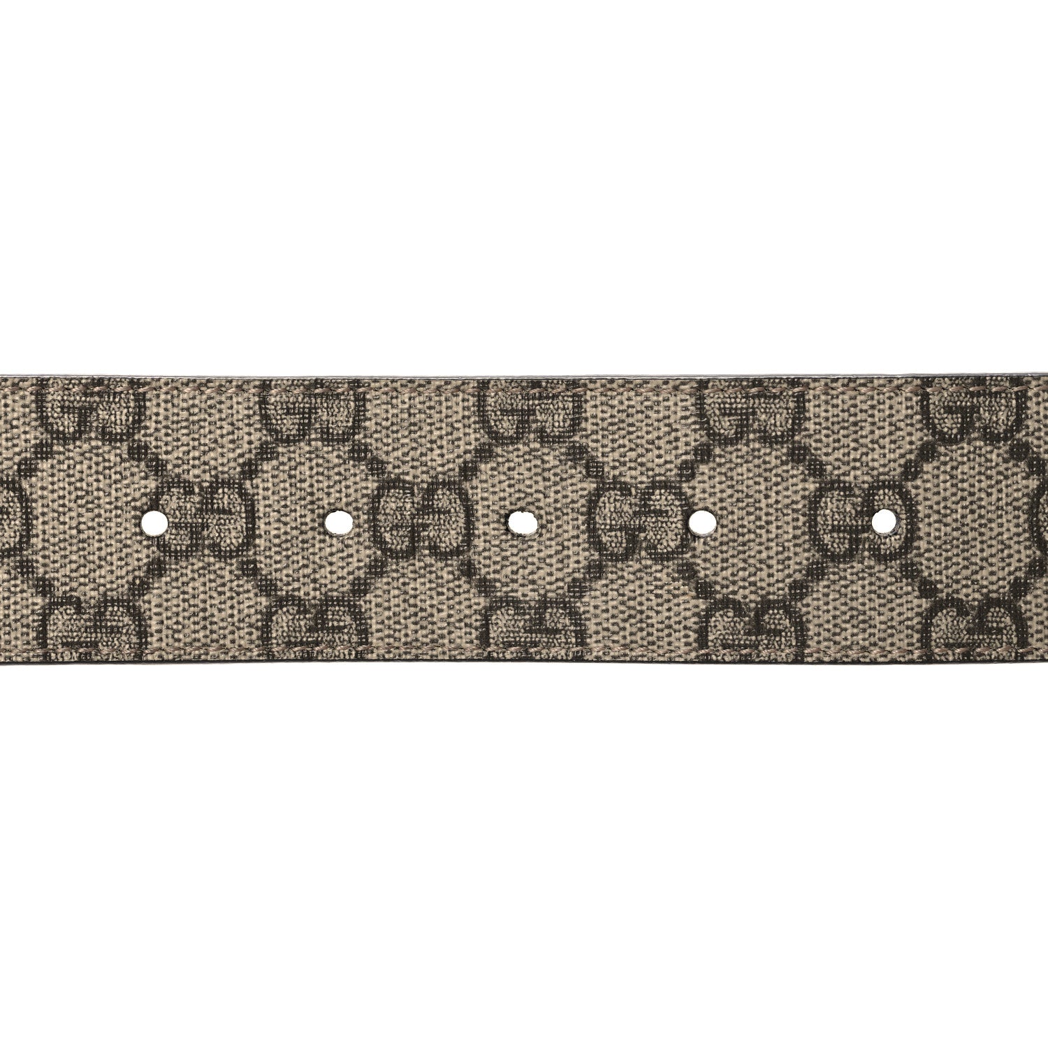 Gucci GG Supreme Monogram Selleria Calfskin Interlocking G 40mm Belt 85/34 Beige Ebony Cocoa 3 of 6