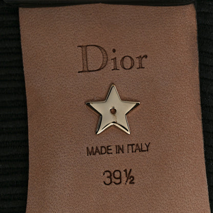 Christian Dior Fabric Ribbon Embroidered J'Adior Ballet Flats 39.5 Black 8 of 8