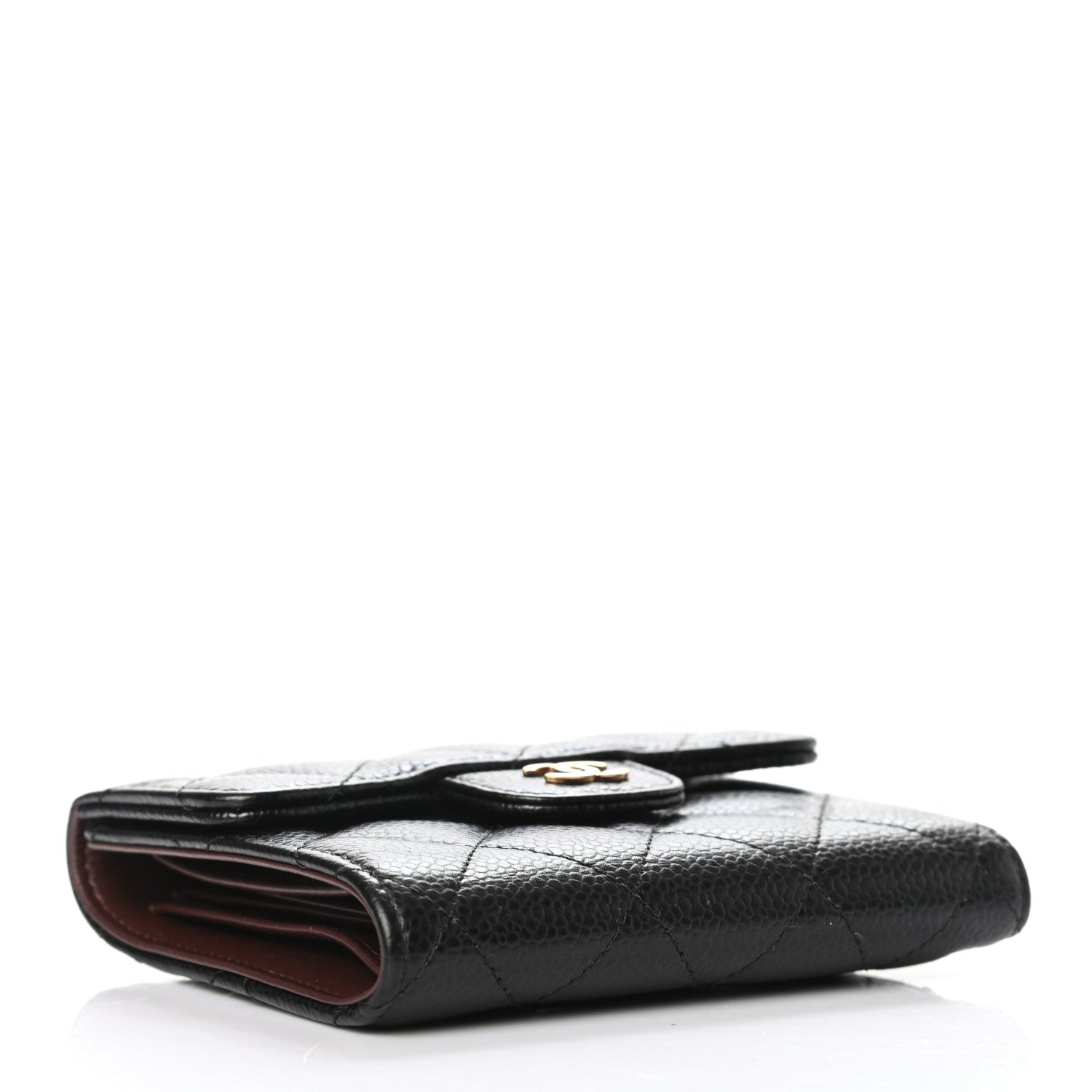 Chanel Caviar Quilted Compact Flap Wallet Black 3 of 8