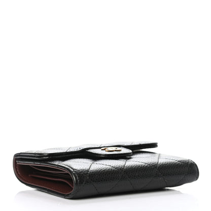 Chanel Caviar Quilted Compact Flap Wallet Black 3 of 8