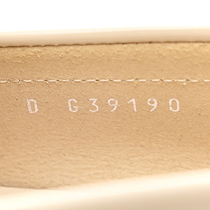 Chanel Shiny Calfskin Logo Loafers 39.5 Beige 10 of 11