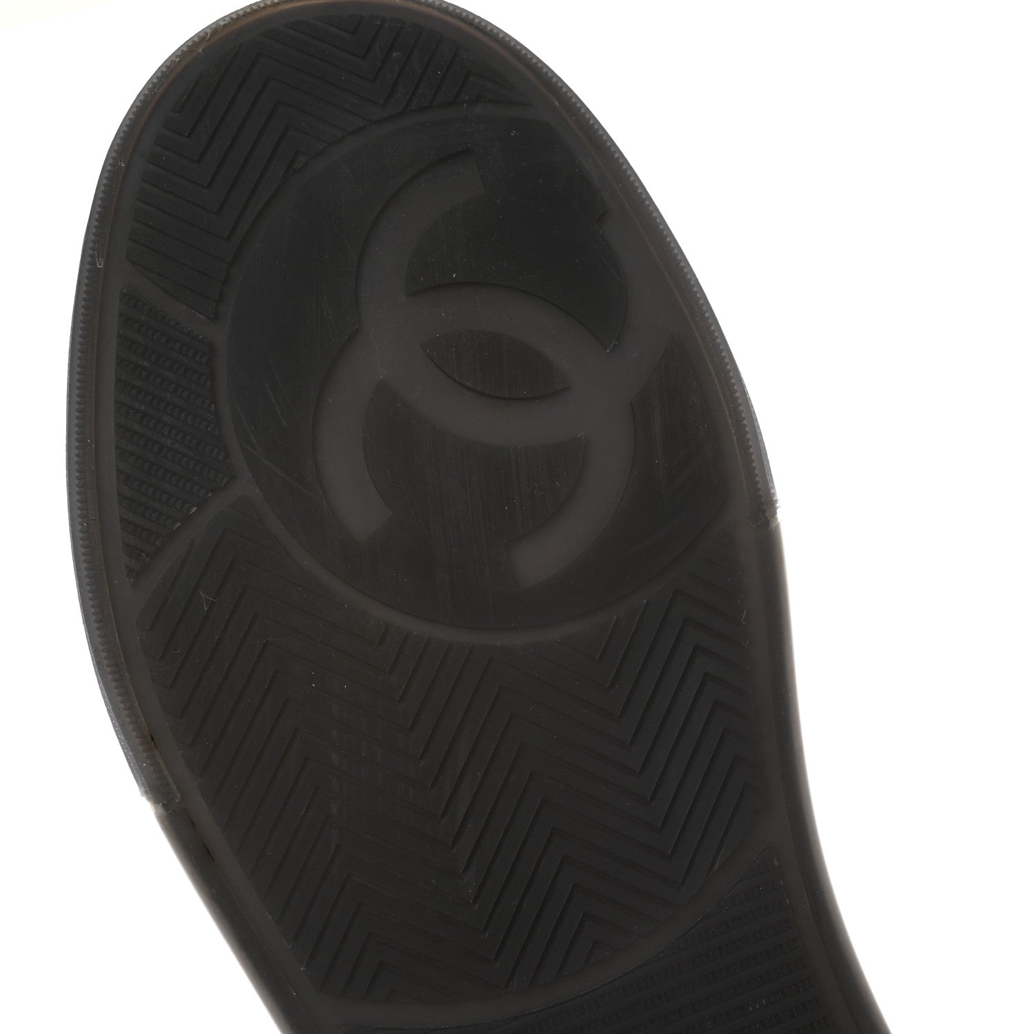 Chanel Suede Calfskin Logo Sneakers 39 Black White 10 of 16