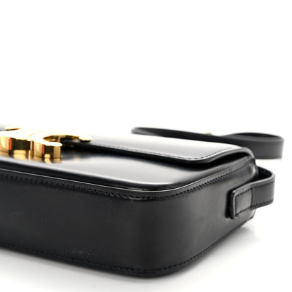 Celine Shiny Calfskin Triomphe Shoulder Bag Black 10 of 10