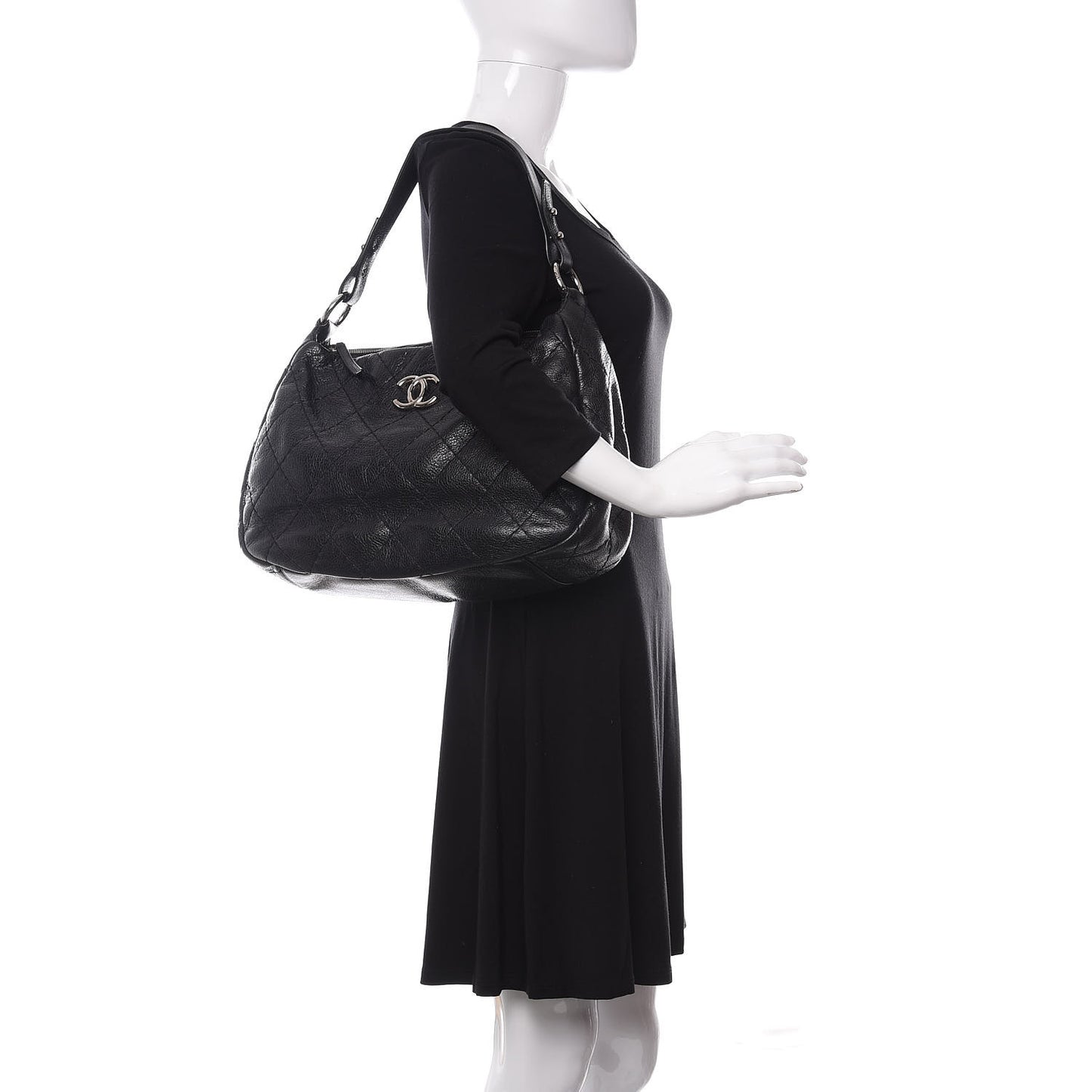 Glazed Calfskin On The Road Hobo Black