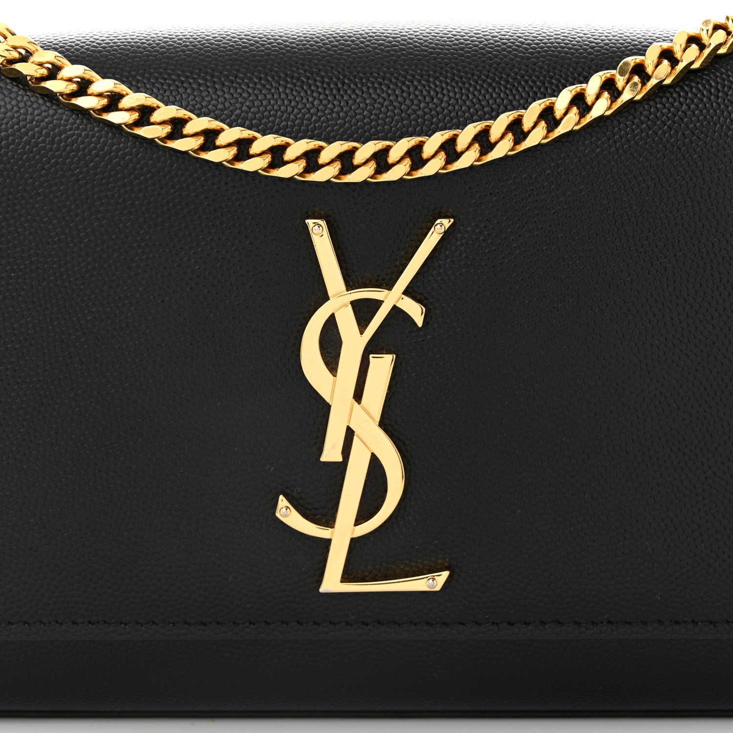 Saint Laurent Grain De Poudre Small Monogram Kate Satchel Black 8 of 11