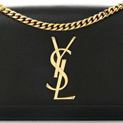 Saint Laurent Grain De Poudre Small Monogram Kate Satchel Black 8 of 11