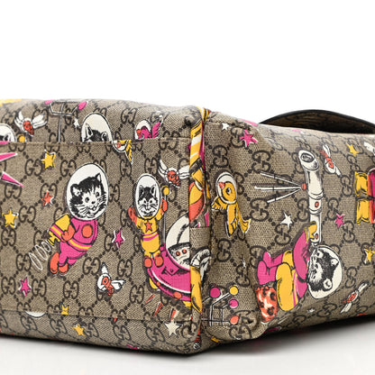 Gucci GG Supreme Monogram Space Cats Diaper Bag Orange 11 of 14