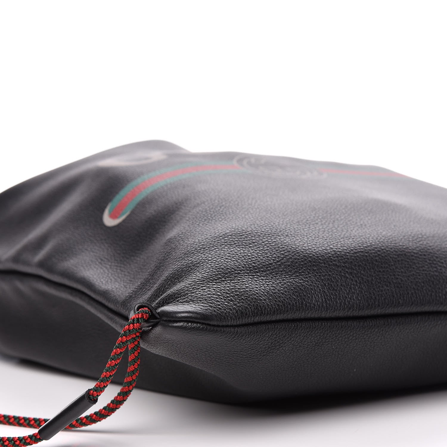 Gucci Calfskin Logo Drawstring Backpack Black 10 of 11